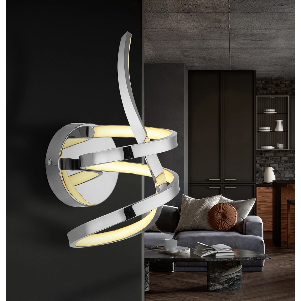 Curl wall lamp Iduna chrome Globo 9007371513420