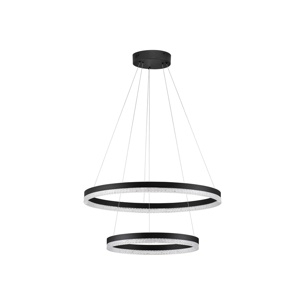 Pendant lamp Adria black Ø 60cm double Lyora 5212017443809