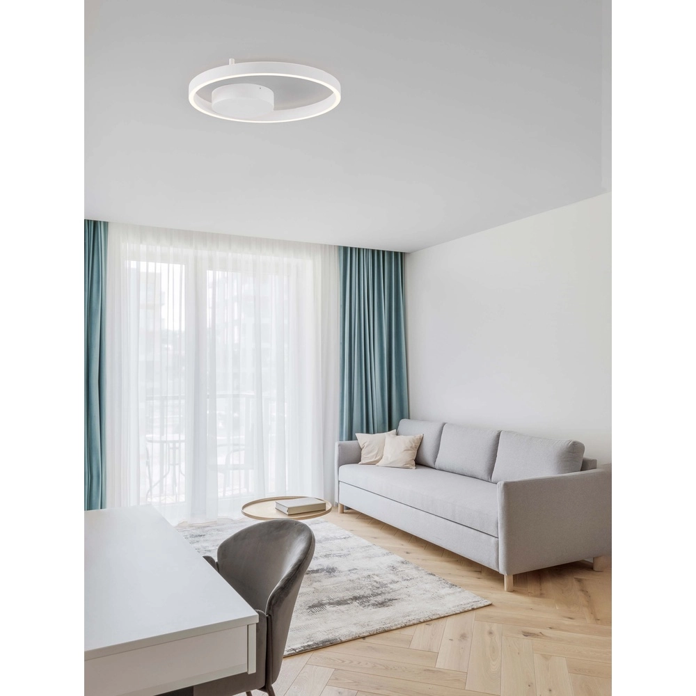 Ceiling lamp Hedra round Ø 40cm white Lyora 5212017448859