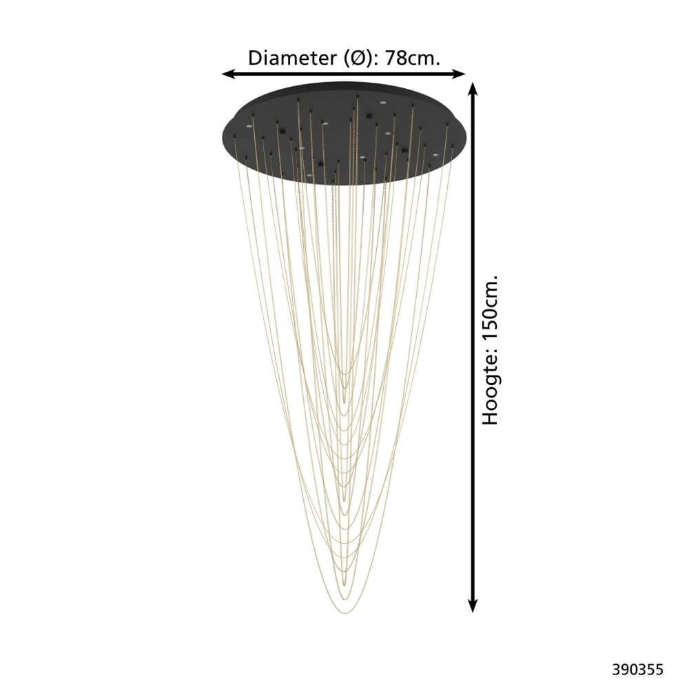 Hanging lamp Trepuco with chains 150cm Stars of Light 9008606270675