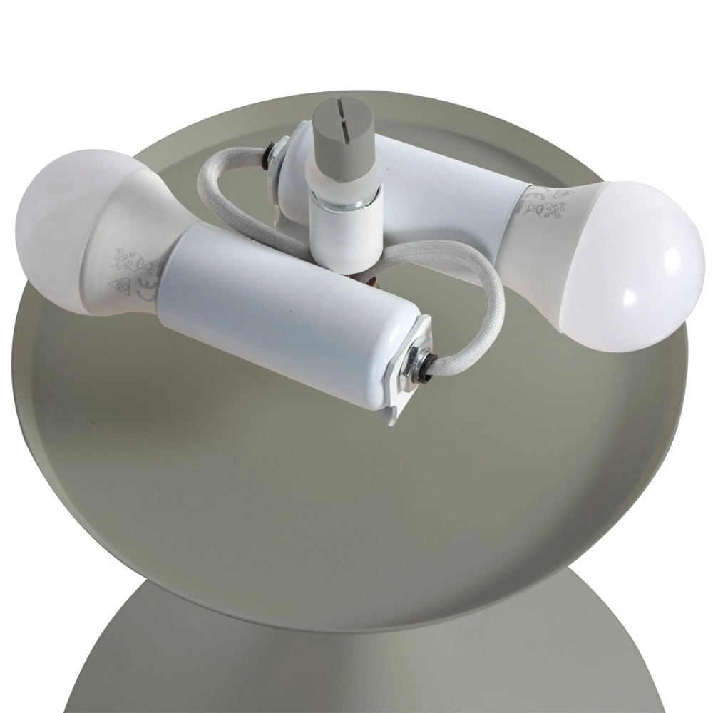 Table lamp Ancilla Grey with white glass
