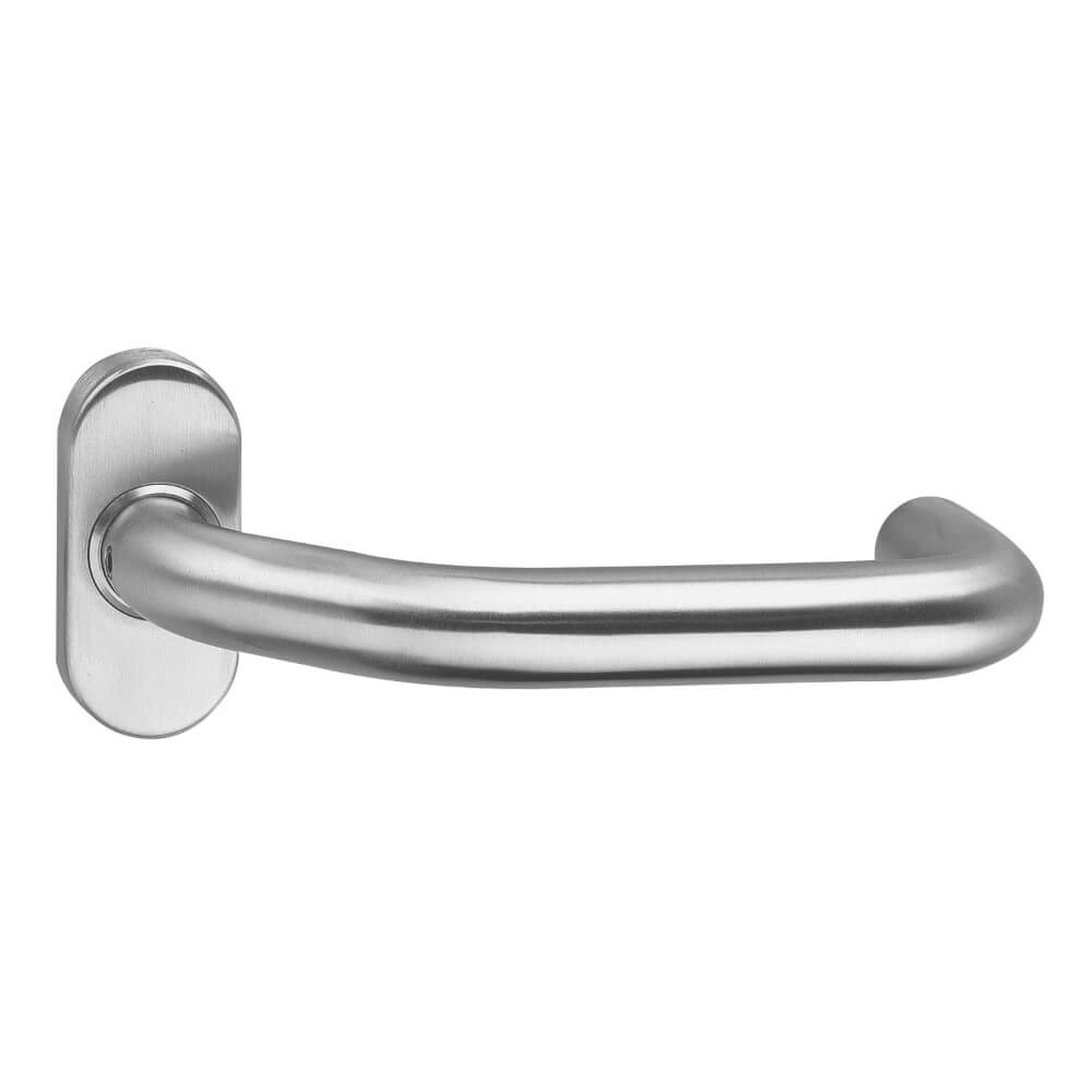 Door handle Verkropt Stainless steel oval rosette