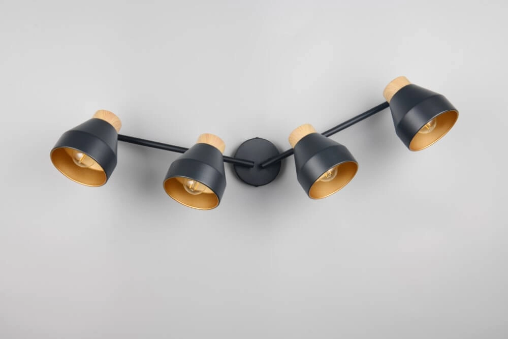 Design ceiling lamp 4-light Valentin black Trio 4017807637434