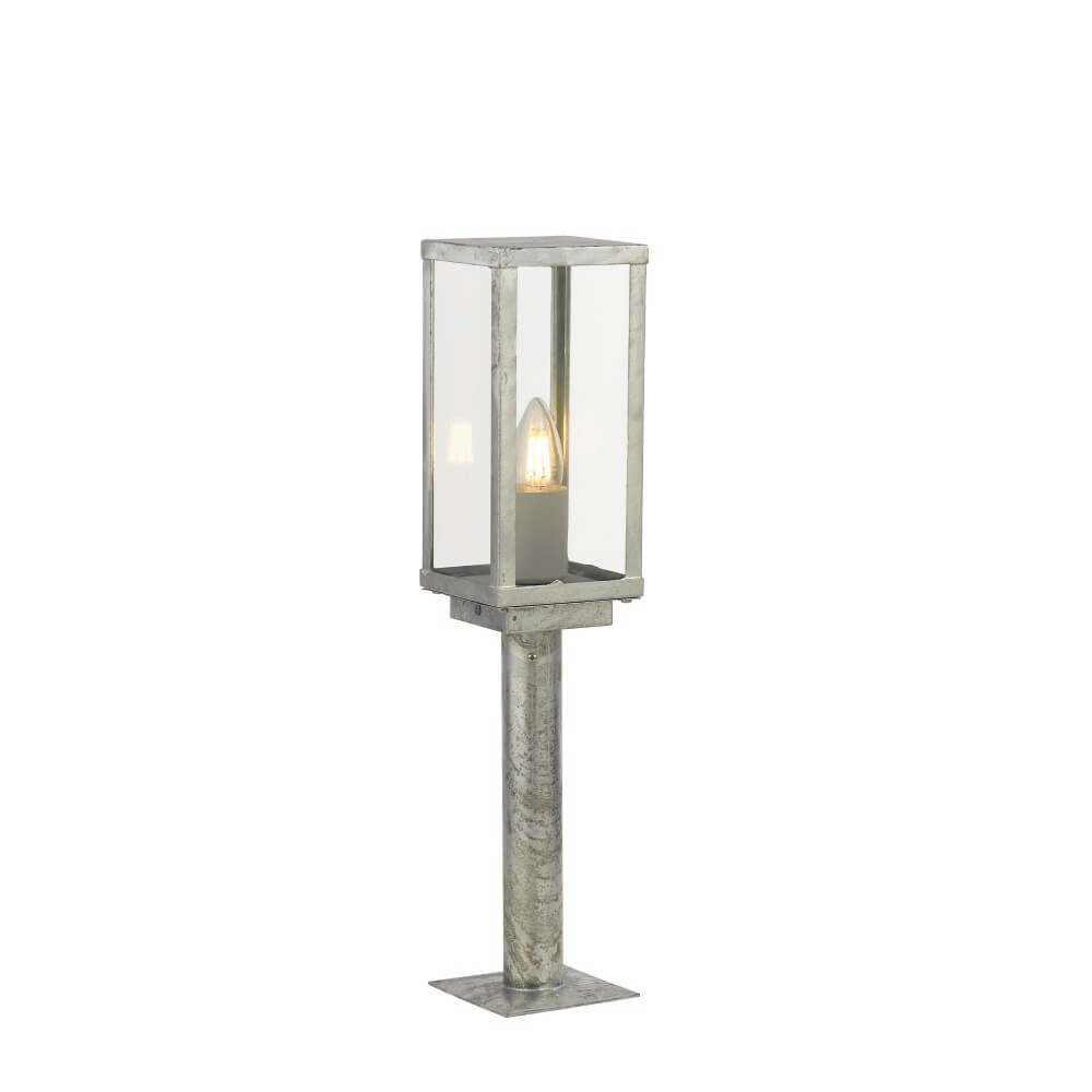 Antique silver patio lamp Box II 50cm