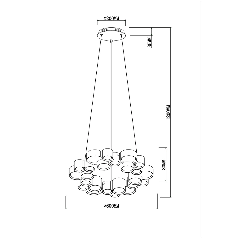 Design pendant lamp Darla Black Globo 9007371592463