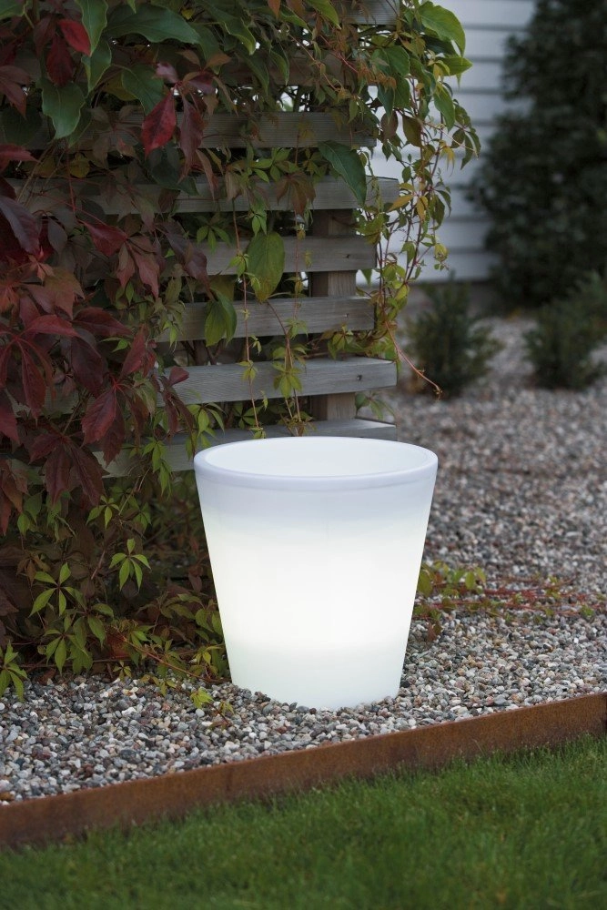 LED flower pot Assisi LED 28cm - 2.5w - white KonstSmide 7318307453003