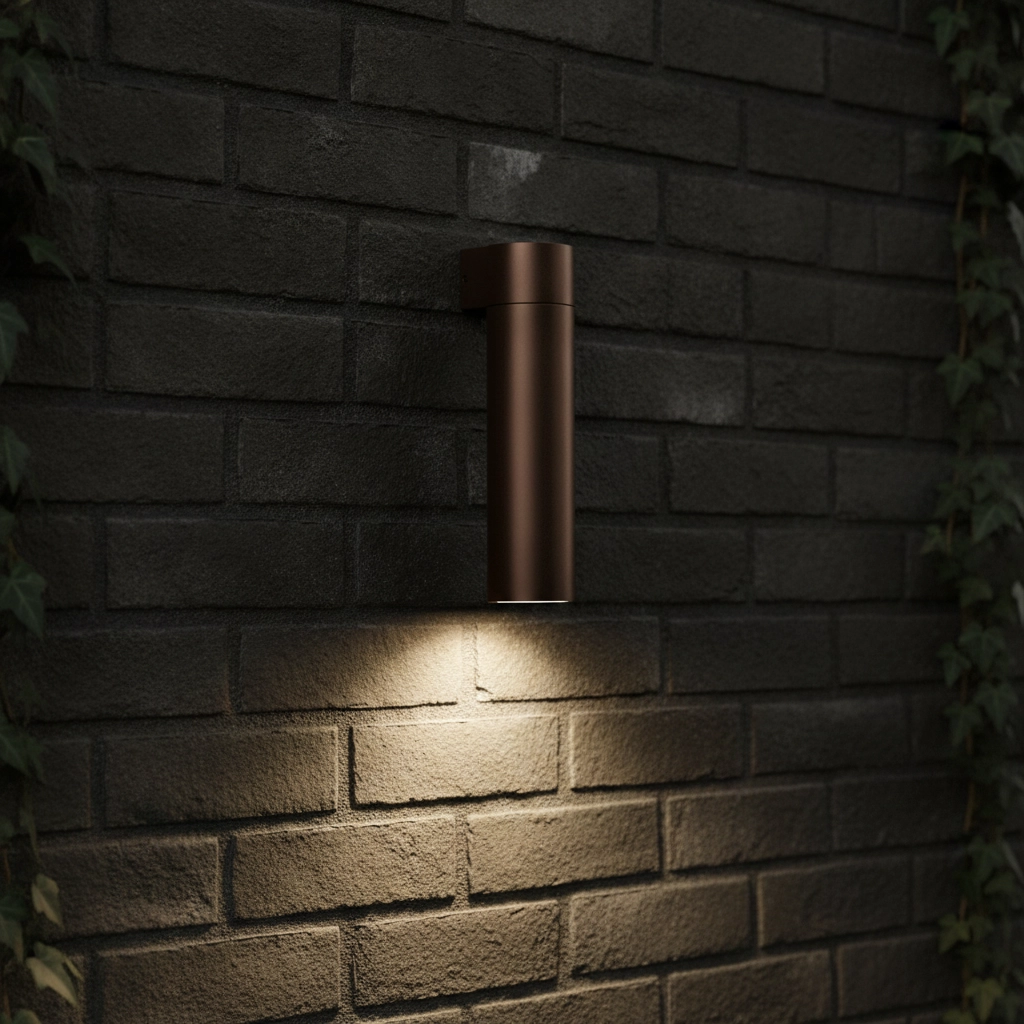Wall spotlight Lusy rust brown