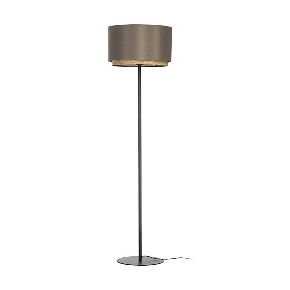 Table lamp Marchena cappucino with wood - Ø 42cm