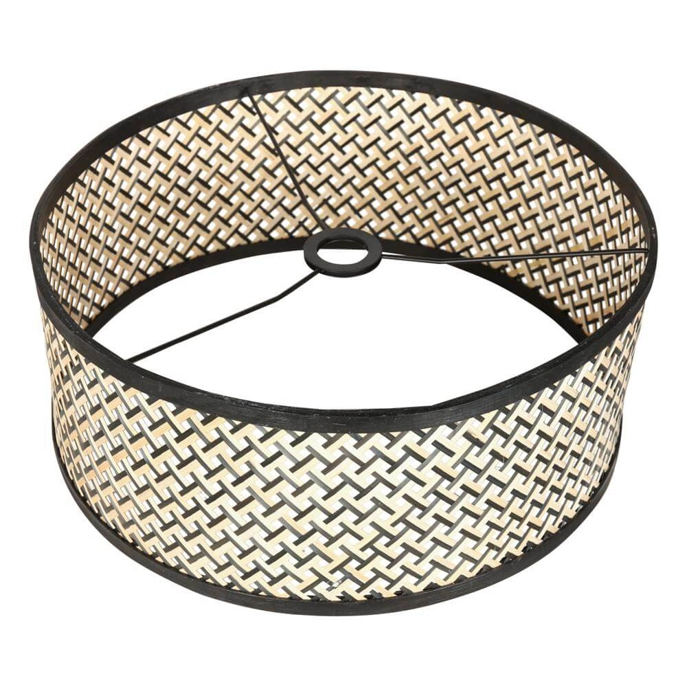 Arc lamp Sparkled Light black with bamboo shade Steinhauer 8712746172874