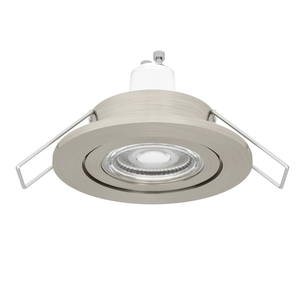 Recessed spotlight Barranco nickel Ø 8.4cm IP44 - 3000K