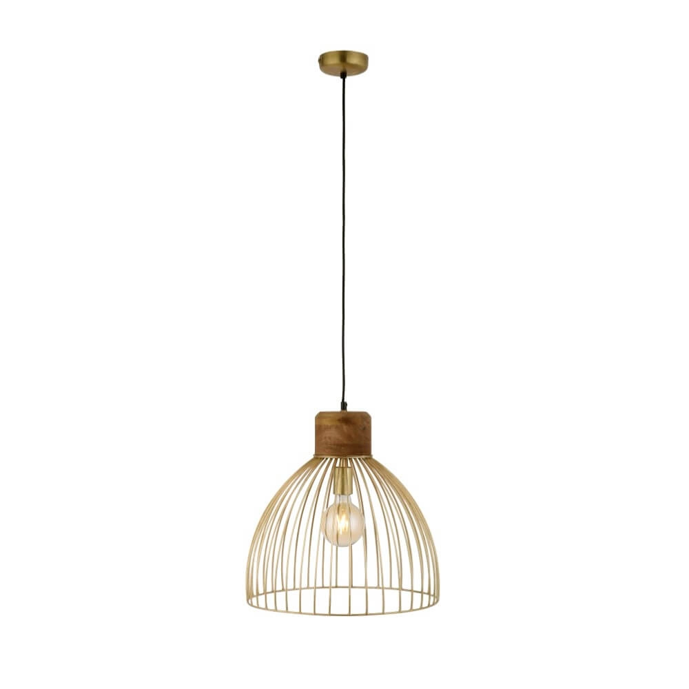 Pendant lamp Alami Brown brass Just Light 4043689976125