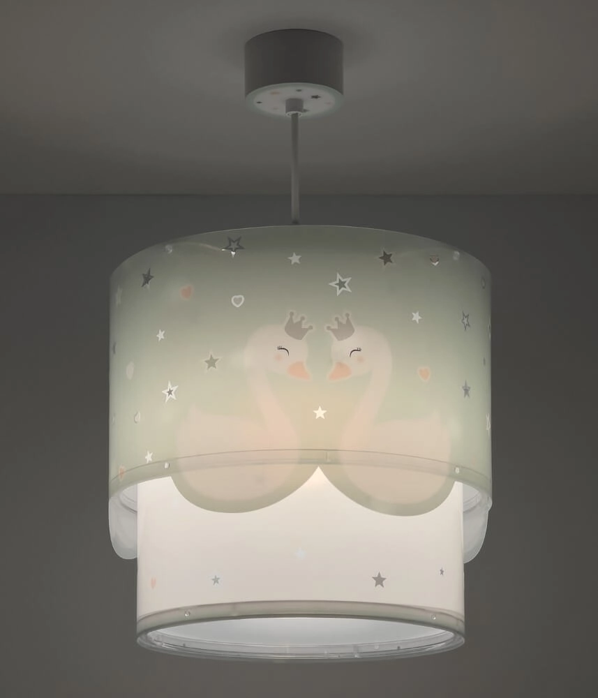 Children's room hanging lamp Sweet Love soft green Dalber 8420406617121