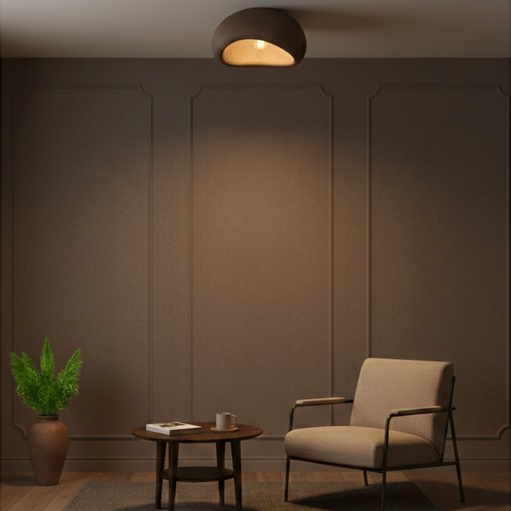 Natural ceiling lamp Aere brown 40cm