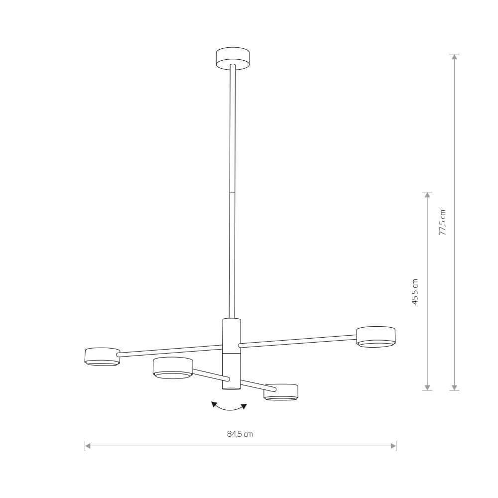 Design pendant lamp Orbit 4-light Lyora 5903139794596