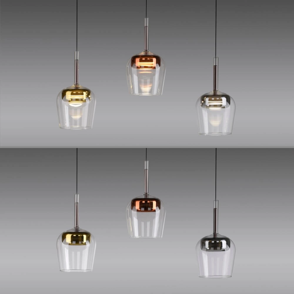 3-light pendant lamp Q-Kon Multiple colors Paul Neuhaus 4012248383896