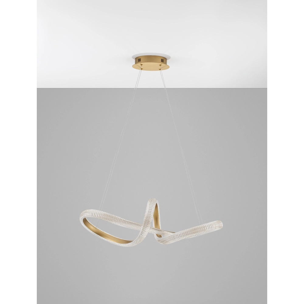 Pendant lamp Medora Curl gold 75cm Lyora 5212017433442