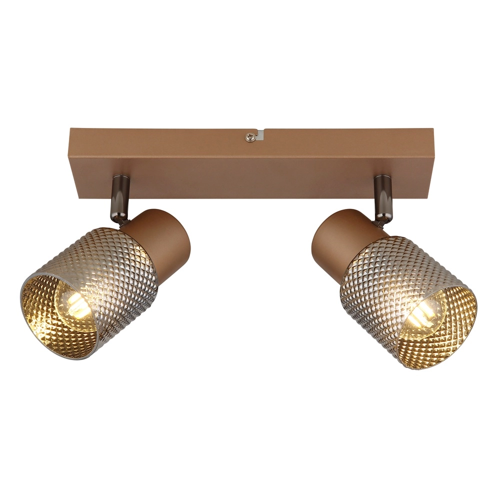 Ceiling lamp Satella 2-light coffee brown Globo 9007371474561