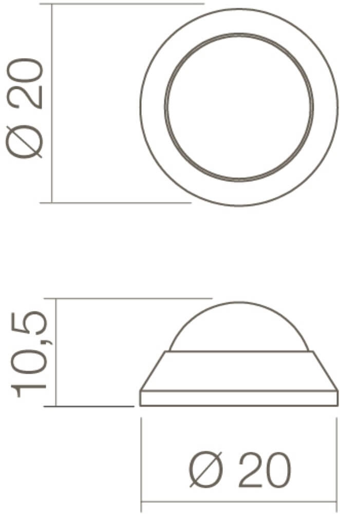 Doorstop Bulb Stelo wall Ø2cm wall Intersteel 8714186369241