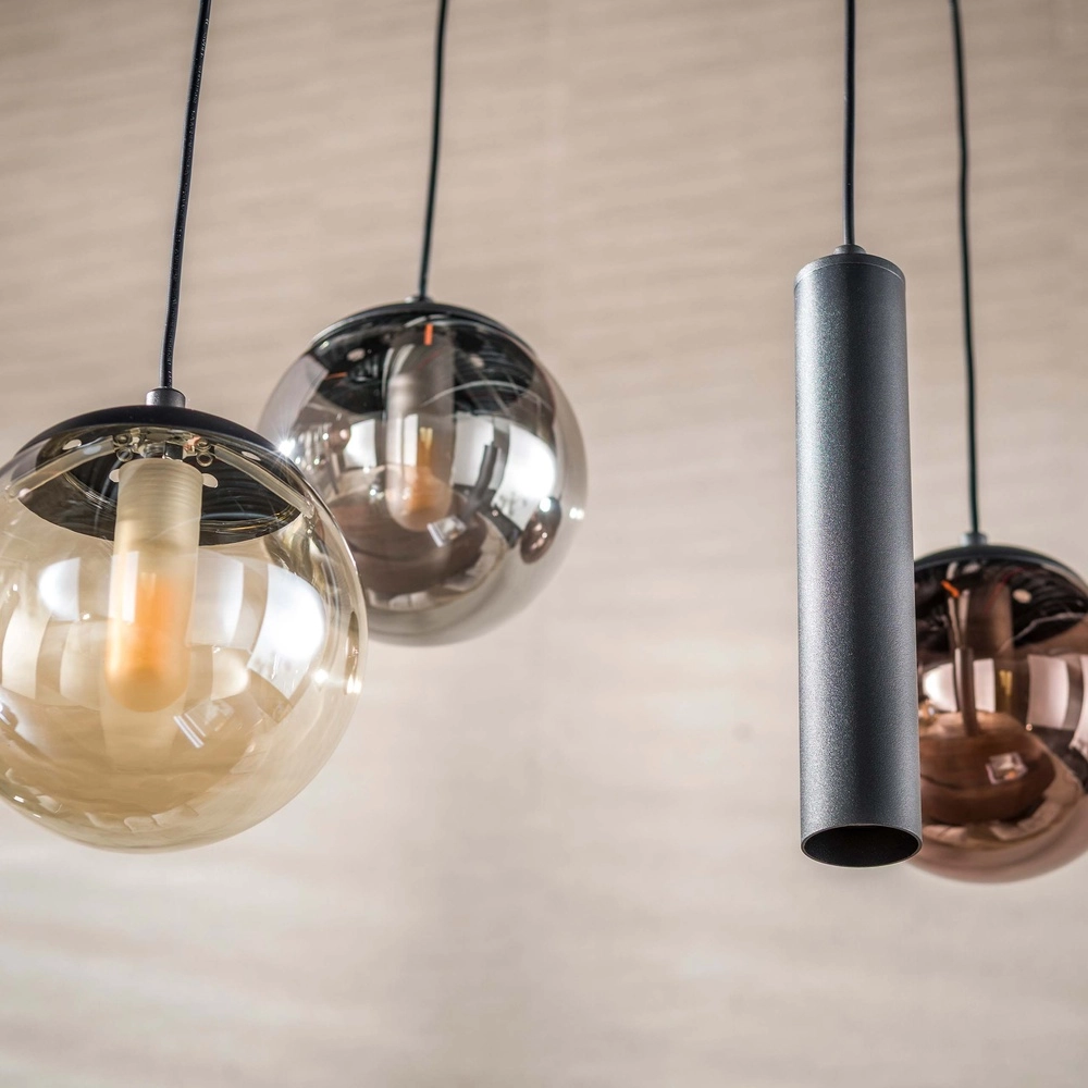 Hanglamp design Orb zwart 11-lichts Lyora 8716803514966