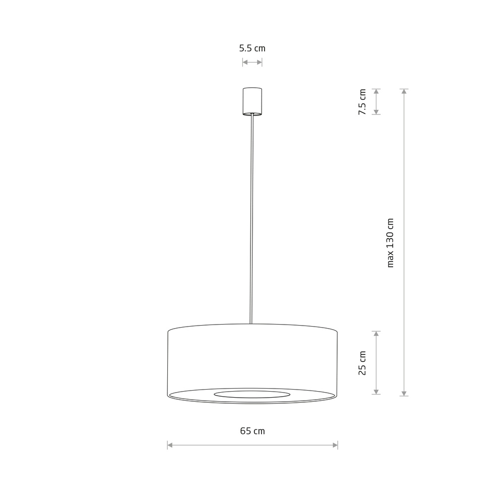 Pendant lamp Cedro sand brown Ø 65cm