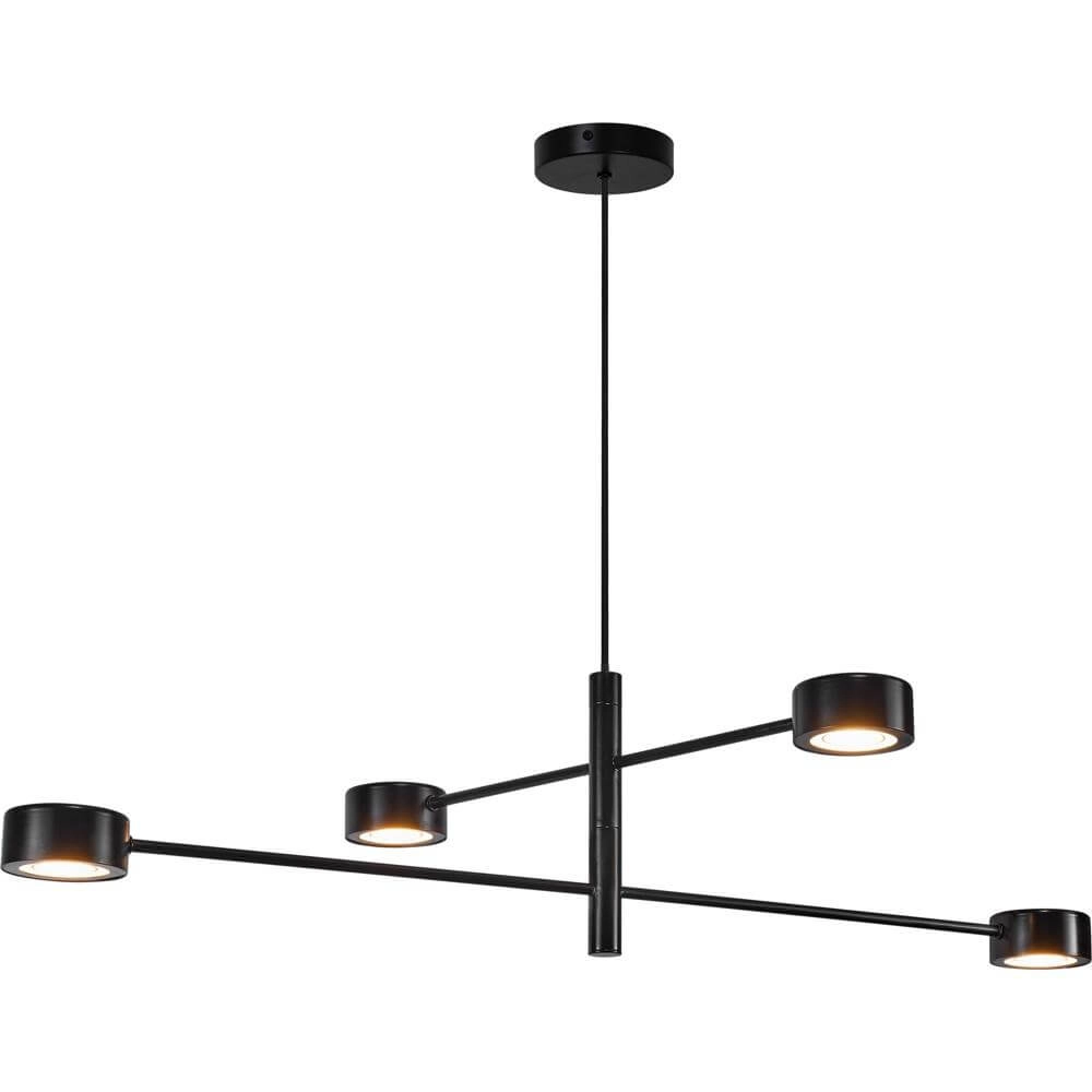 Design pendant lamp Clyde 4-light black