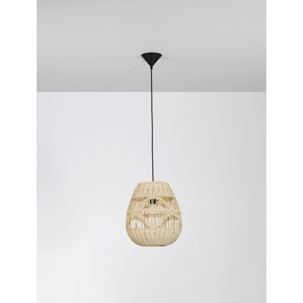 Rattan pendant lamp Marlo Ø 30cm