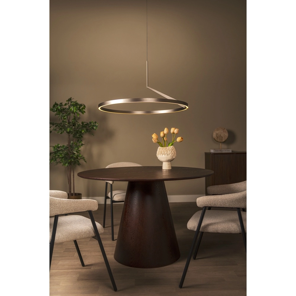 Sleek LED pendant light Applause brushed metal - Ø 80cm Premium by Lucide 5411212221841