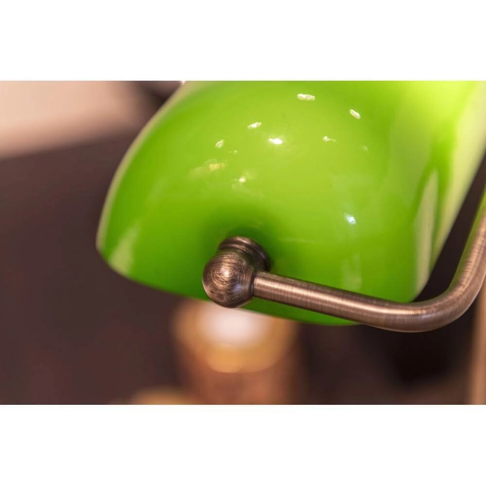 Classic banker's lamp Oxford Bronze with green Artdelight 8720701100145
