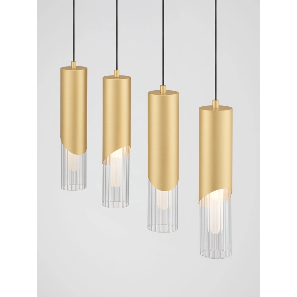 Design pendant lamp Modesto 4-light gold Lyora 5212063501461