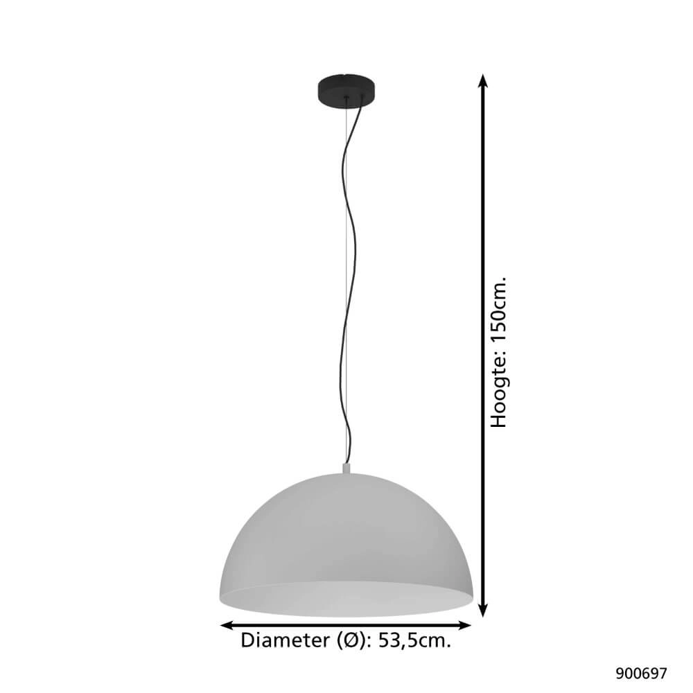 Light grey pendant lamp Gaetano 1 Ø 53.5cm Eglo 9008606274239