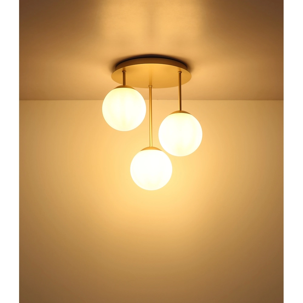 3-light ceiling lamp Harmon Champagne Globo 9007371580927
