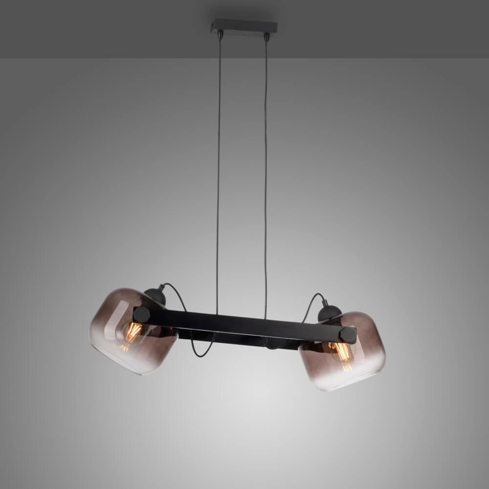 Pendant lamp Cup 2.0 2-light smoke glass Just Light 4043689004705