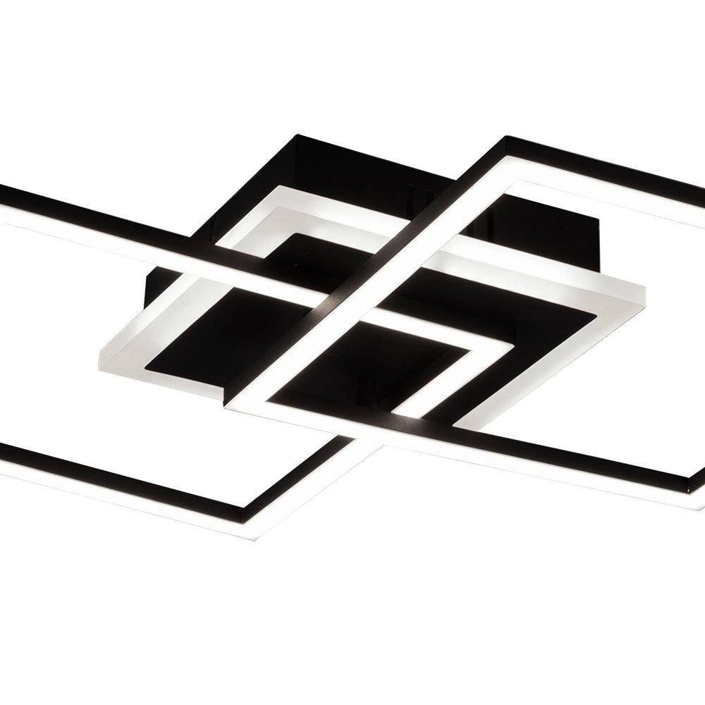 Square ceiling lamp Venida 57cm black Trio 4017807445084