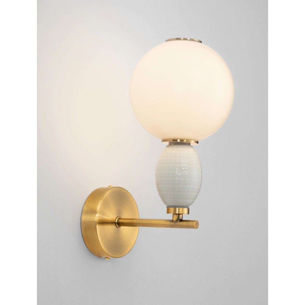 Wall lamp Obrie Gold with white Lyora 5212017484215
