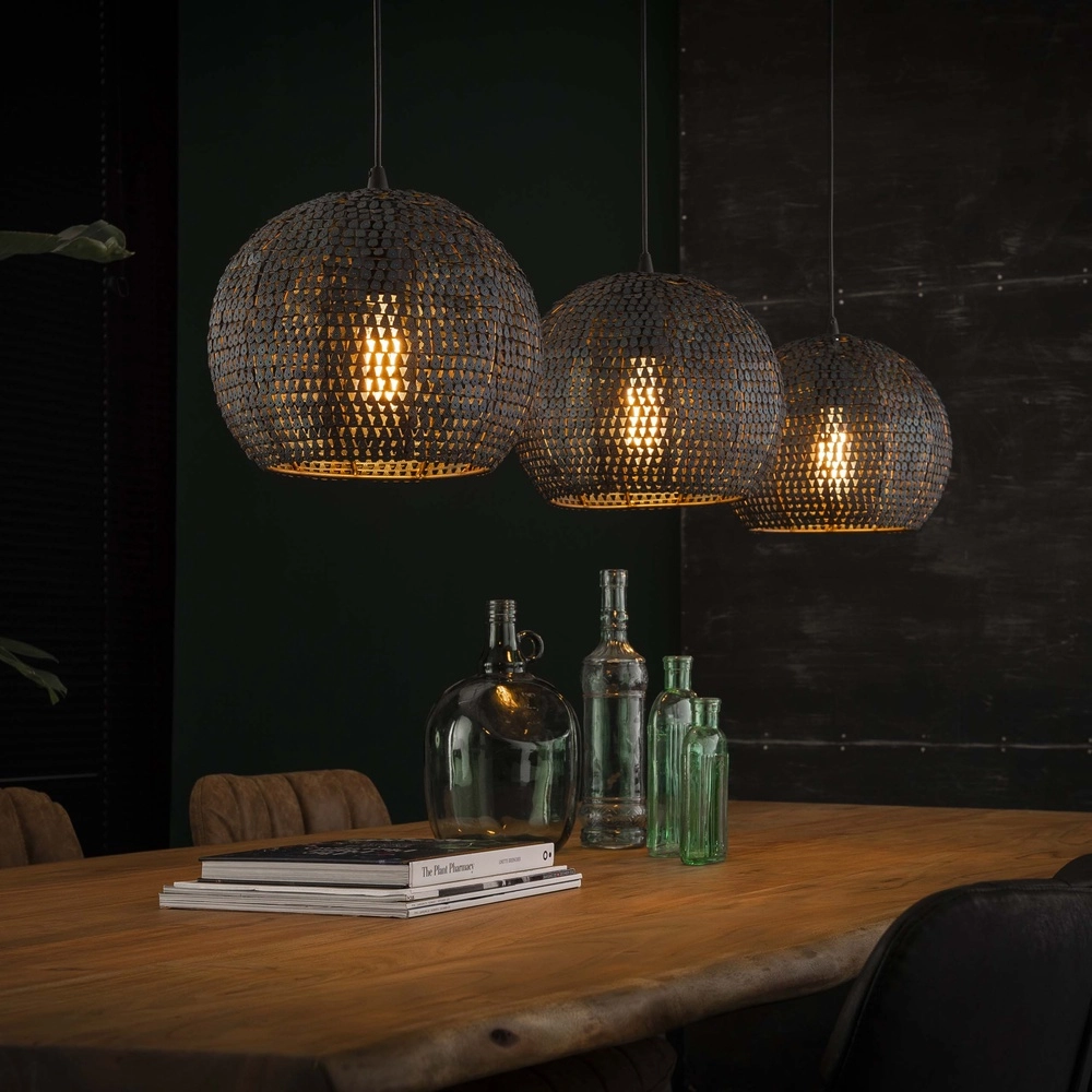 3L Scale Look Pendant Lamp Armor 3x Ø 26cm