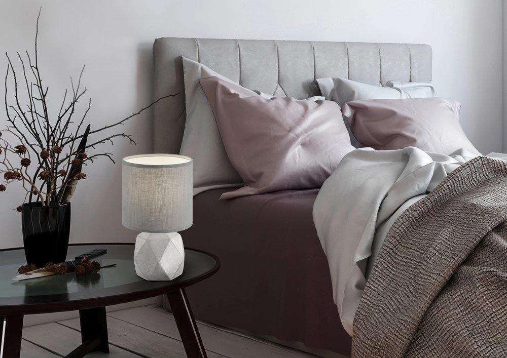 Table lamp Pike 28cm concrete gray with titanium Trio 4017807346879
