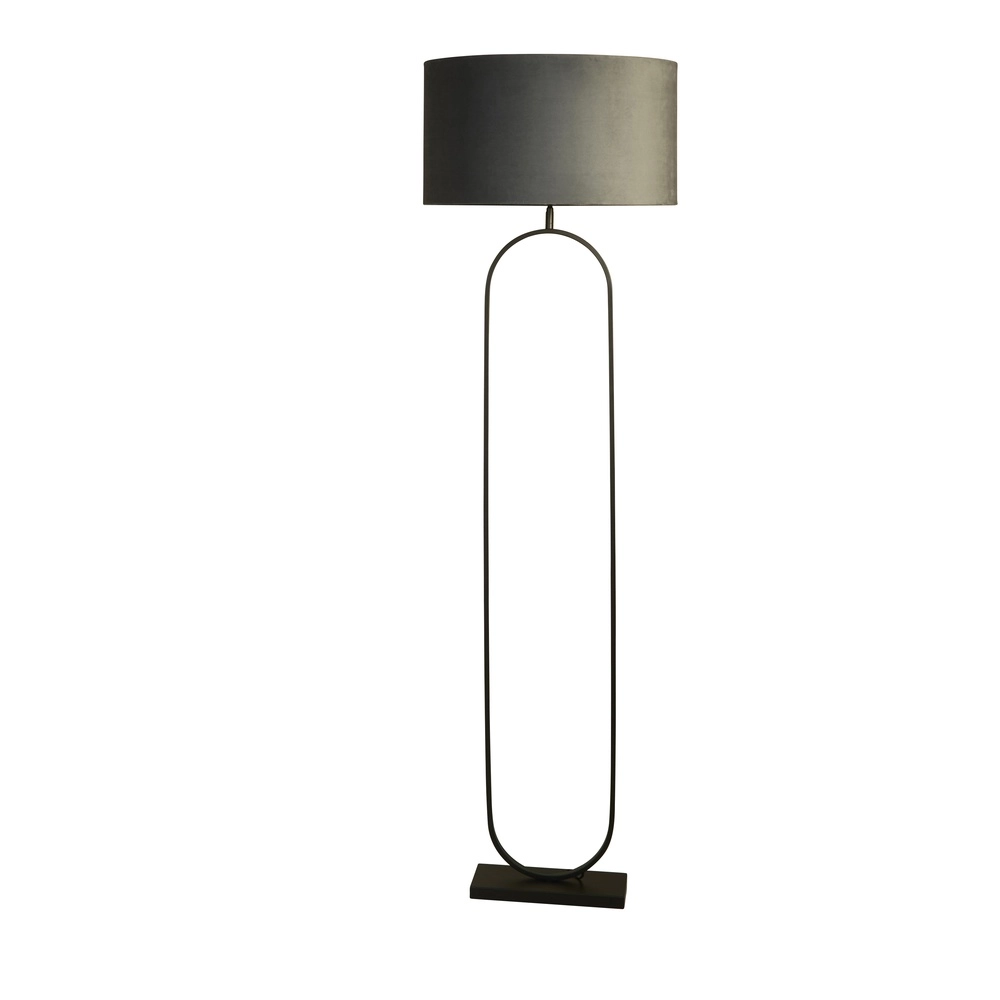 Floor lamp Modish black with dark gray hood
