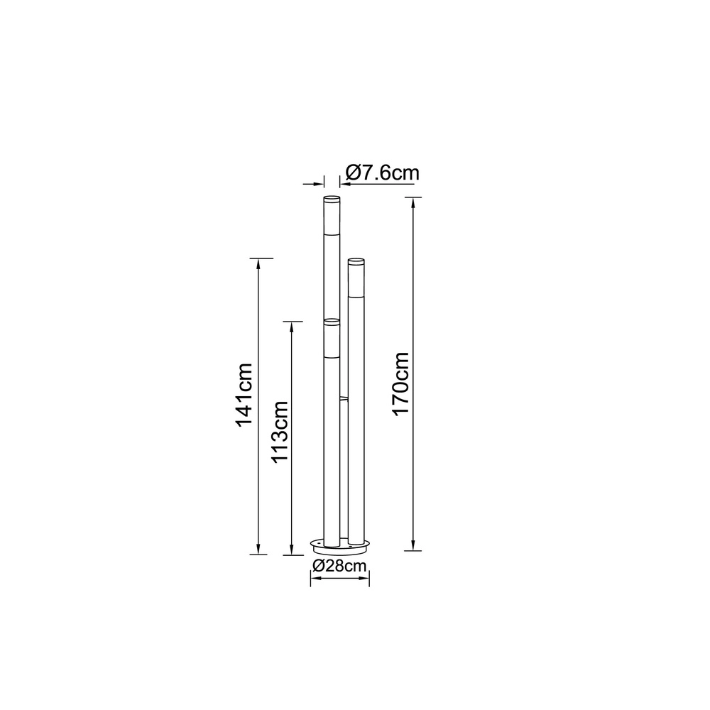 3-light garden lamp Boston Stainless steel Globo 9007371108145