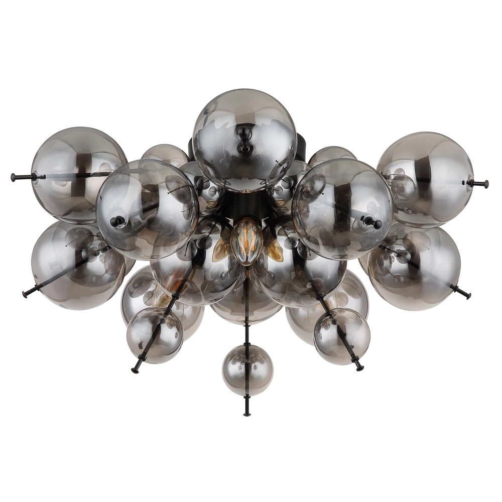 Unique ceiling lamp Udo smoke glass Globo 9007371449637