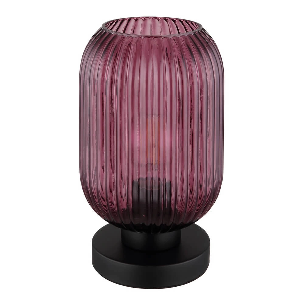 Round table lamp Normy red glass Ø 14cm Globo 9007371450299