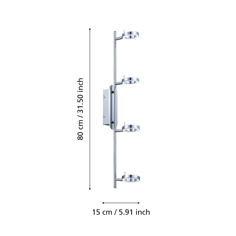 Ceiling lamp Naudella 4-light chrome Eglo 9002759313623