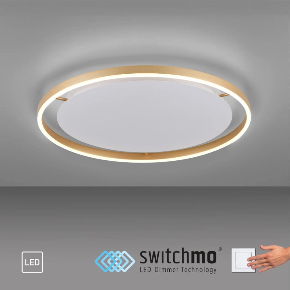 Ceiling lamp Ritus brass Ø 58.5cm Just Light 4043689985639