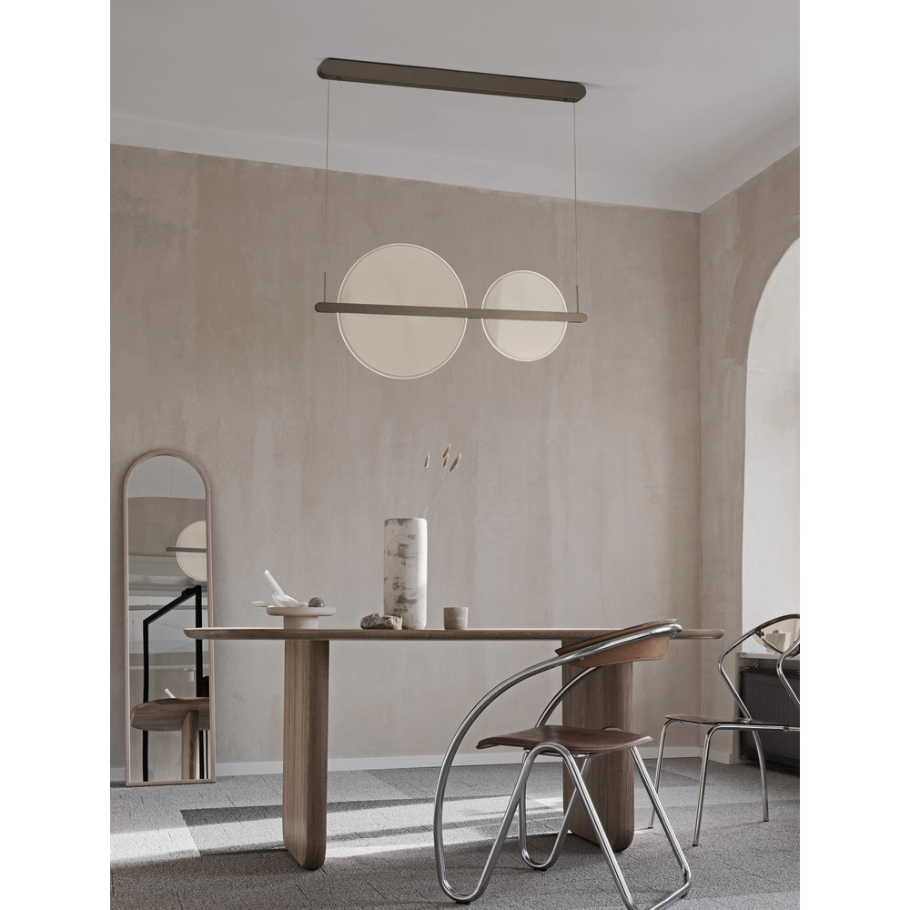 Sleek pendant lamp Noah coffee brown Lyora 5212017439406