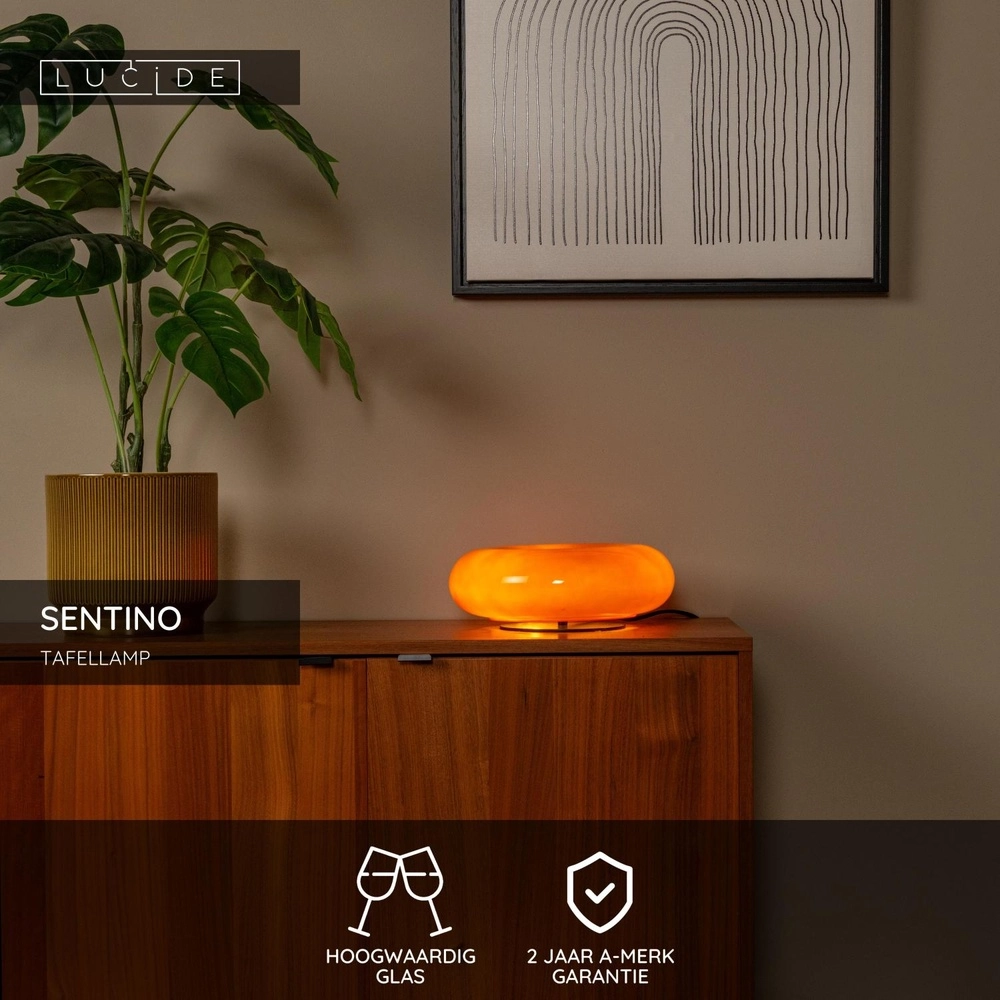 Table lamp Sentino Ø 29.5cm orange Lucide 5411212106490