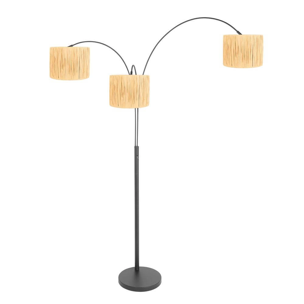 Floor lamp Sparkled Light black with straw-colored caps Steinhauer 8712746173642