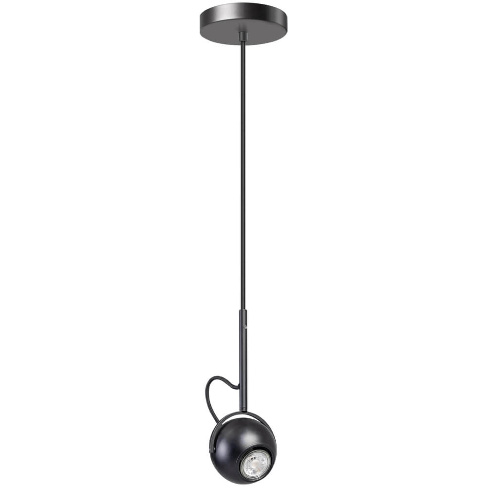 Black pendant lamp The Eye 250cm
