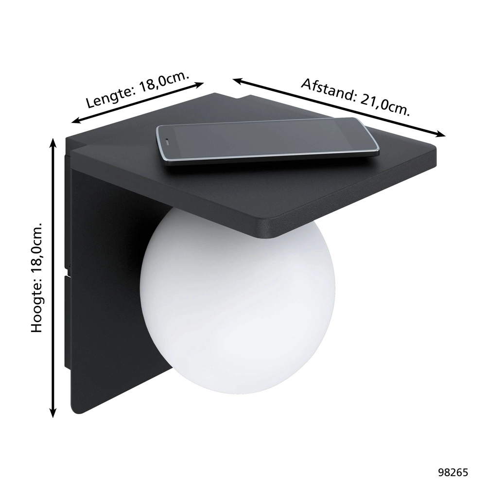 Wall lamp Ciglie Black Eglo 9002759982652