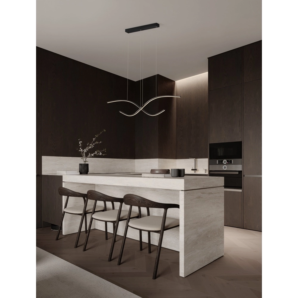 Hanging lamp curl Brio black Lyora 5212017479839