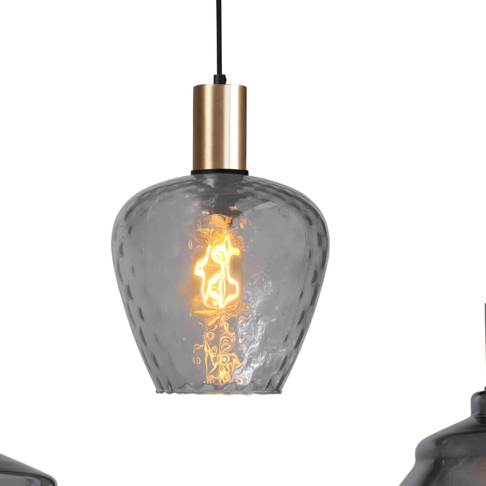 5-light hanging lamp - gold - Porto with different glasses Masterlight 8718121270401