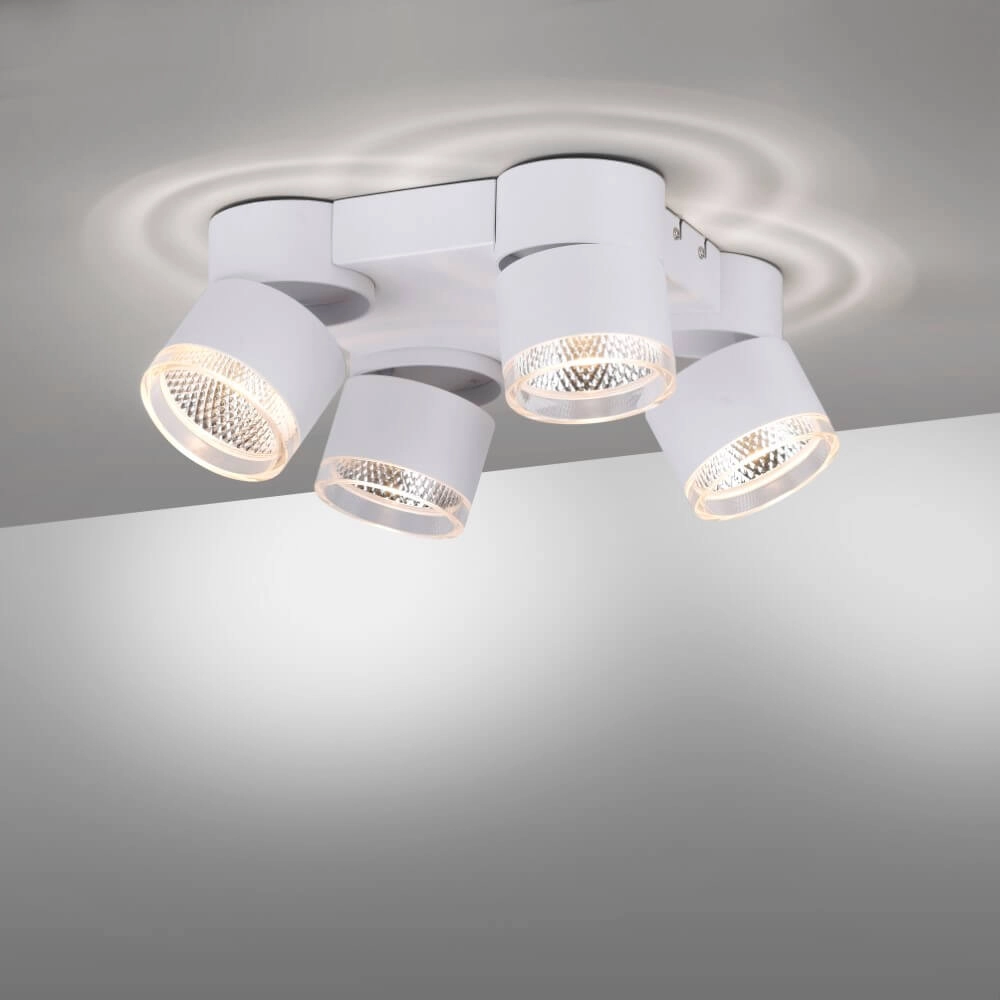 White ceiling lamp Pure Nola 4-light Paul Neuhaus 4012248374559